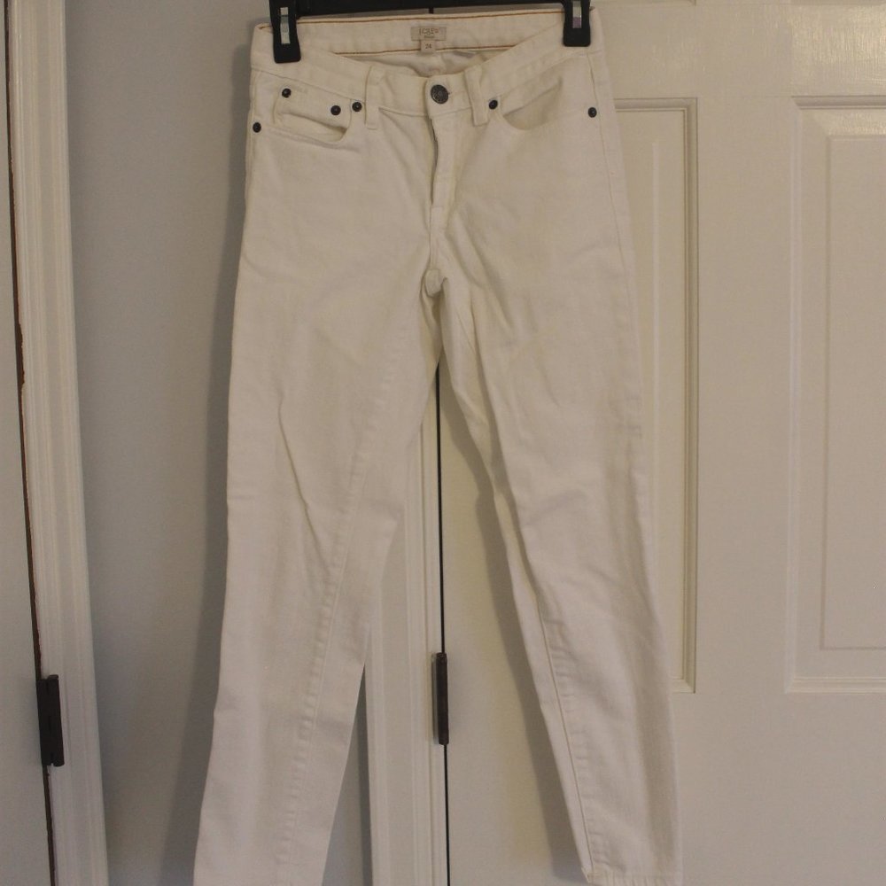 J. Crew Stretch White Skinny Denim